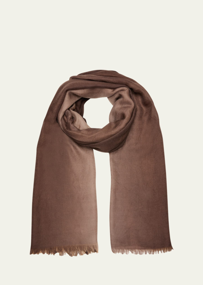 Sofia Cashmere Cashmere Ombre Scarf In Camel Brown
