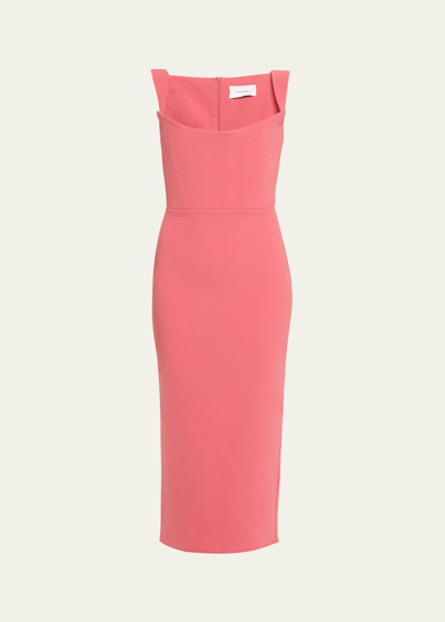 Alex Perry Portrait Midi Dress In Pink