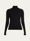 Lafayette 148 Ribbed Stand Collar Sweater In Black
