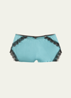 Kiki De Montparnasse Lace-panel Silk Shorts