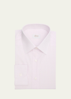 Brioni Men's Cotton Micro-check Dress Shirt In White