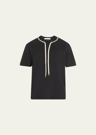 Craig Green Flatlock Cotton T-shirt In Black