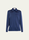 MICHAEL KORS HANSEN CHARMEUSE BUTTON-FRONT SHIRT