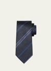 Tom Ford Men's Mulberry Silk Stripe Tie In Black