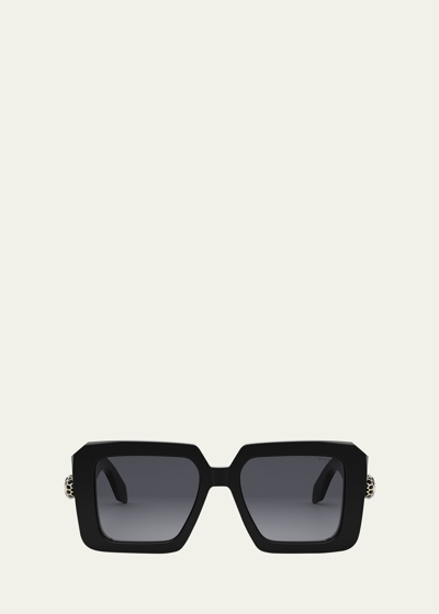 Bvlgari Serpenti Geometric Sunglasses In Black