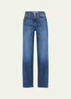 Frame Le Slim Palazzo Raw Jeans In After Crossings