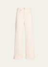 Agolde Harper Wide-leg Crop Jeans In Pink