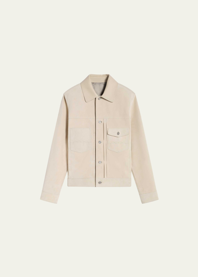 Berluti Men's Suede Button-front Blouson Jacket