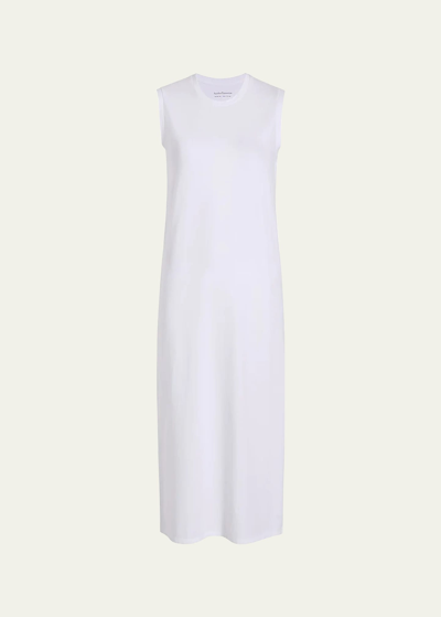 Another Tomorrow Sleeveless Tee Dress In White