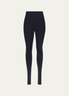 Another Tomorrow Seamed Leggings In Black