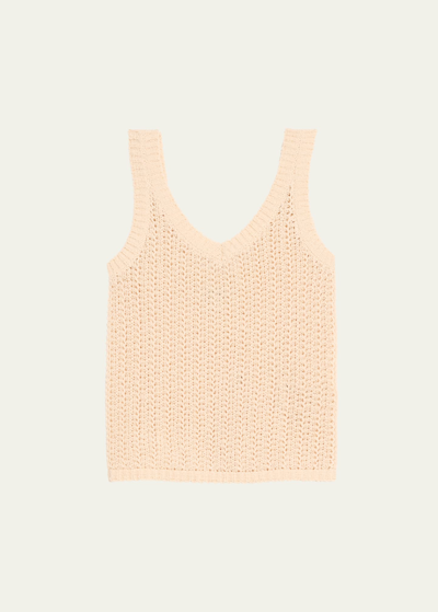Max Mara Arrigo Open-knit V-neck Tank Top