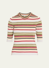 Veronica Beard Kavya Striped Sweater In Multi