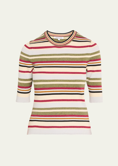 Veronica Beard Kavya Striped Sweater In Multi