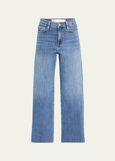 Frame Le Palazzo Wide-leg Raw-hem Cropped Jeans