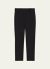 Theory Bistretch High-waist Tapered Crop Pants In Black