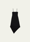 Helmut Lang Scarf Hem Wool Midi Dress