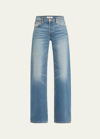 Re/done Mid-rise Wide-leg Jeans In Blue