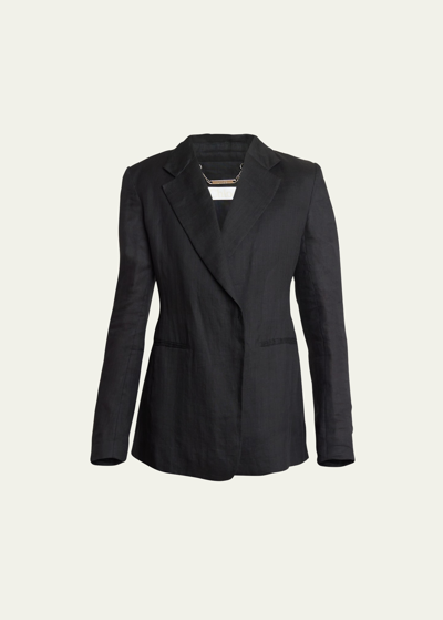 Chloé Buttonless Tailored Voile Jacket In Black