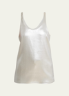 Chloé Scoop-neck Silk Tank Top In Neutral
