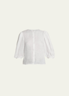 Chloé Balloon-sleeve Voile Blouse In White