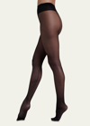 Wolford Individual 10 Back Seam Tights In Black
