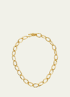 Ippolita Short Hammered Bastille Mini Link Necklace In 18k Gold