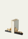 L'objet Snake Bookend Set In White