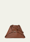 Akris Ai Small Leather Shoulder Tote Bag In Caramel