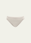 Natori Bliss French Cut Lace Trimmed Briefs In Metallic