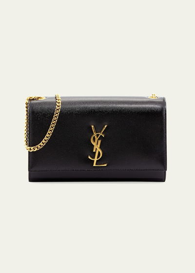 Saint Laurent Kate Medium Ysl Crossbody Bag In Grained Leather