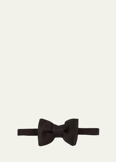 Tom Ford Grosgrain Silk Bow Tie In Black