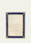 Jay Strongwater Lorraine Enamel & Stone Edge 4" X 6" Picture Frame In Blue
