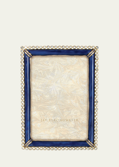 Jay Strongwater Lorraine Enamel & Stone Edge 4" X 6" Picture Frame