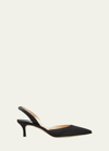 Manolo Blahnik Carolyne Satin Slingback Pumps