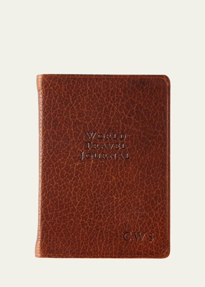 Graphic Image World Travel Journal In Brown