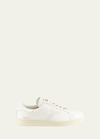 Tom Ford 'waiwick' White Low Top Sneakers With Perforated Logo On The Side And Logo Patch On The Tongue