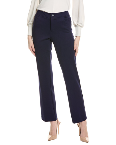 Anne Klein Flare Leg Bootleg Compression Pant In Blue