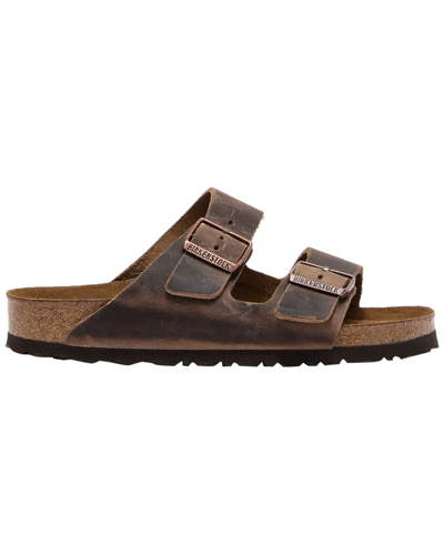 Birkenstock Arizona Soft Footbed Leather Sandal In Brown