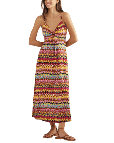 Boden Strappy Jersey Maxi Dress Multi, Textured Ikat Women