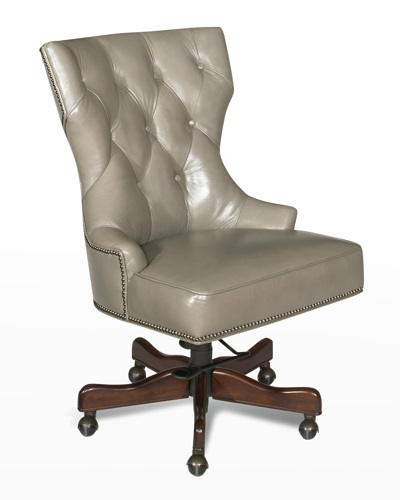 Hooker Furniture Conroy Leather Office Chair In Grey