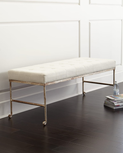 Peninsula Home Collection Brooklyn Bench In Cream