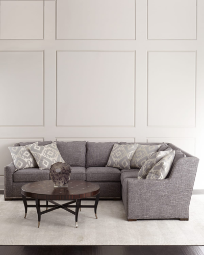 Massoud Bridget Right-arm Sectional Sofa In Medium Gray