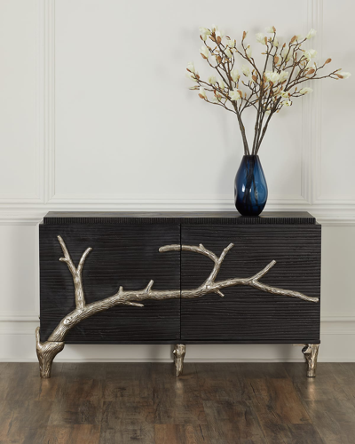 Global Views Branch Two-door Cabinet In Black