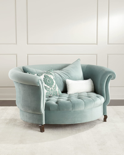Haute House Harlow Sage Cuddle Chair In Blue