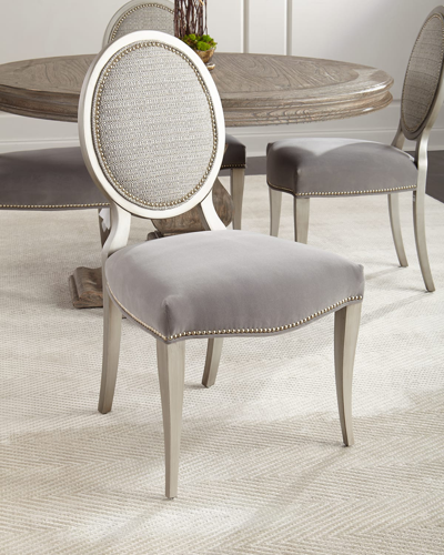 Massoud Tilly Side Chair In Light Gray