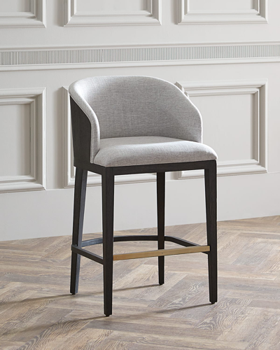 Hooker Furniture Laurie Upholstered Barstool In Gray