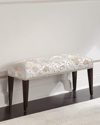 Haute House Sofia Silver Bench In Silver