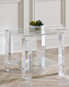 Interlude Home Langston Acrylic Side Table In Transparent