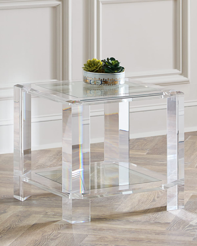 Interlude Home Langston Acrylic Side Table In Transparent