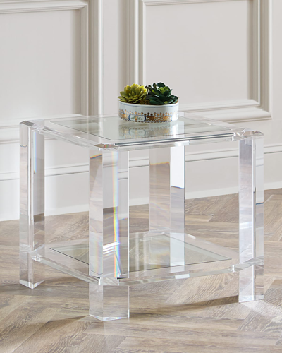 Interlude Home Langston Acrylic Side Table In Clear